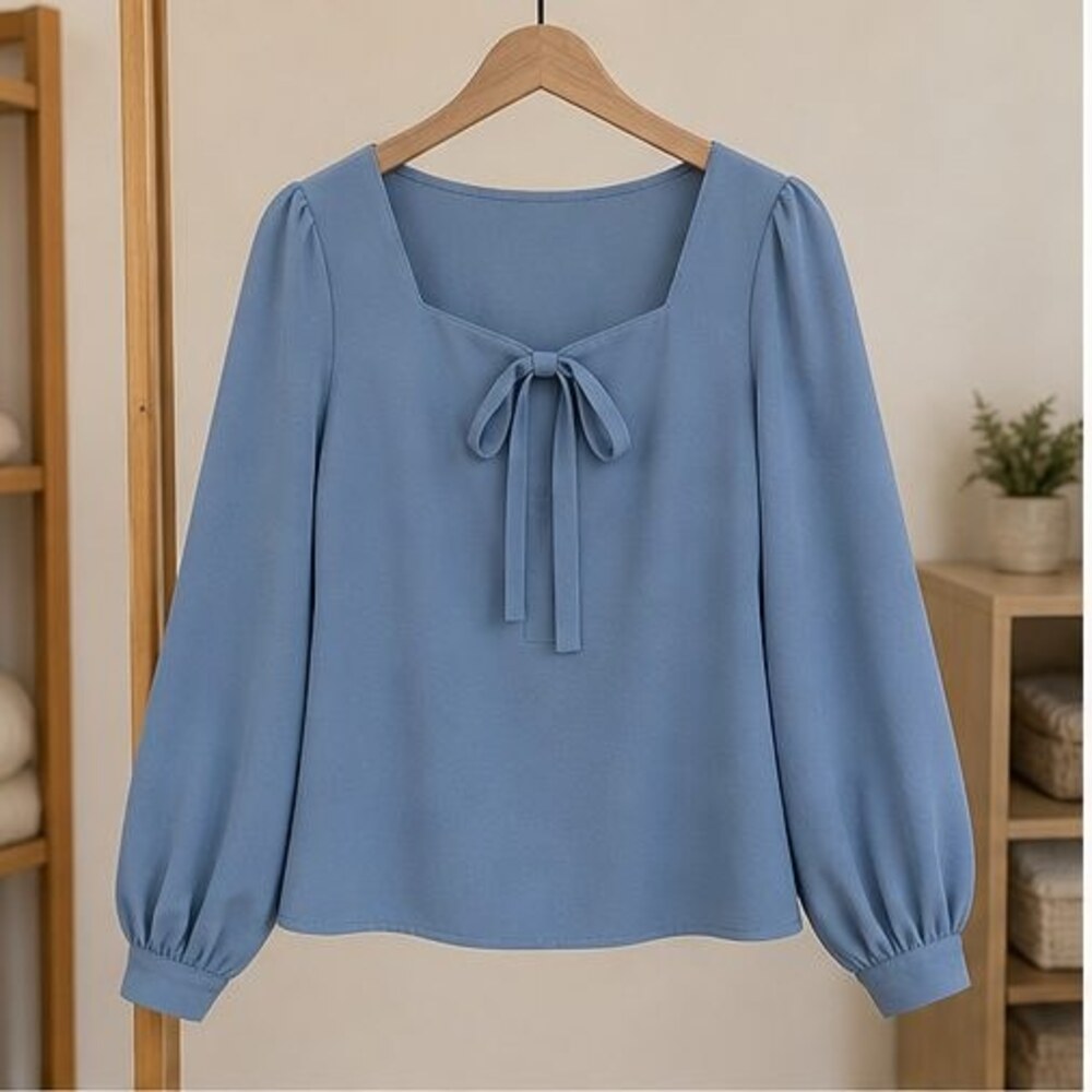 Blue Button Blouse